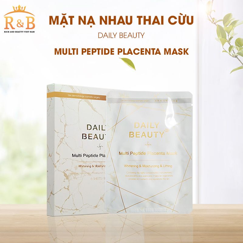  Mặt Nạ Nhau Thai Cừu Daily Beauty Multi Peptide Placenta Mask - 6 Miếng 