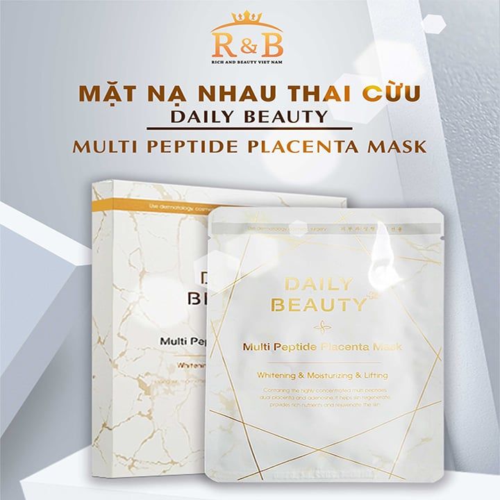  Mặt Nạ Nhau Thai Cừu Daily Beauty Multi Peptide Placenta Mask - 6 Miếng 