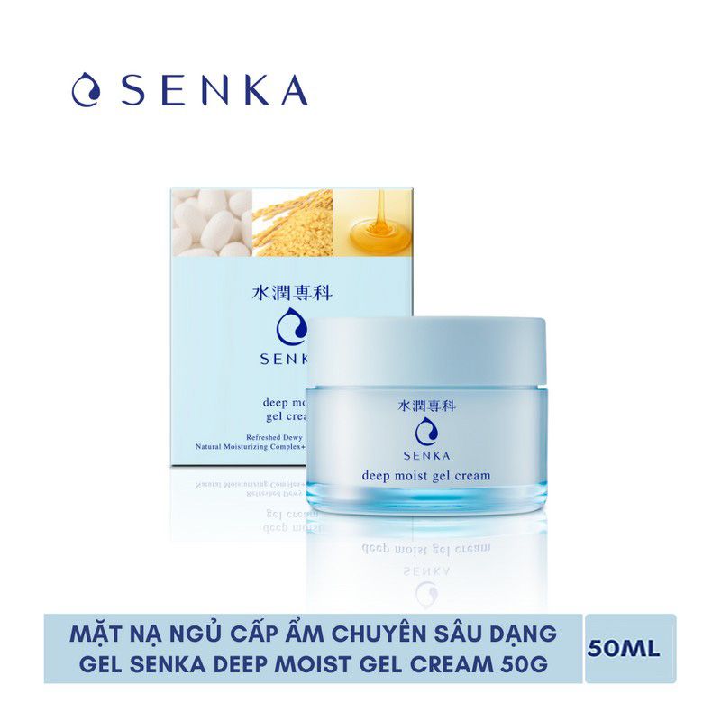  Mặt Nạ Ngủ Senka Cấp Ẩm Chuyên Sâu Dạng Gel Deep Moist Gel Cream 50g 