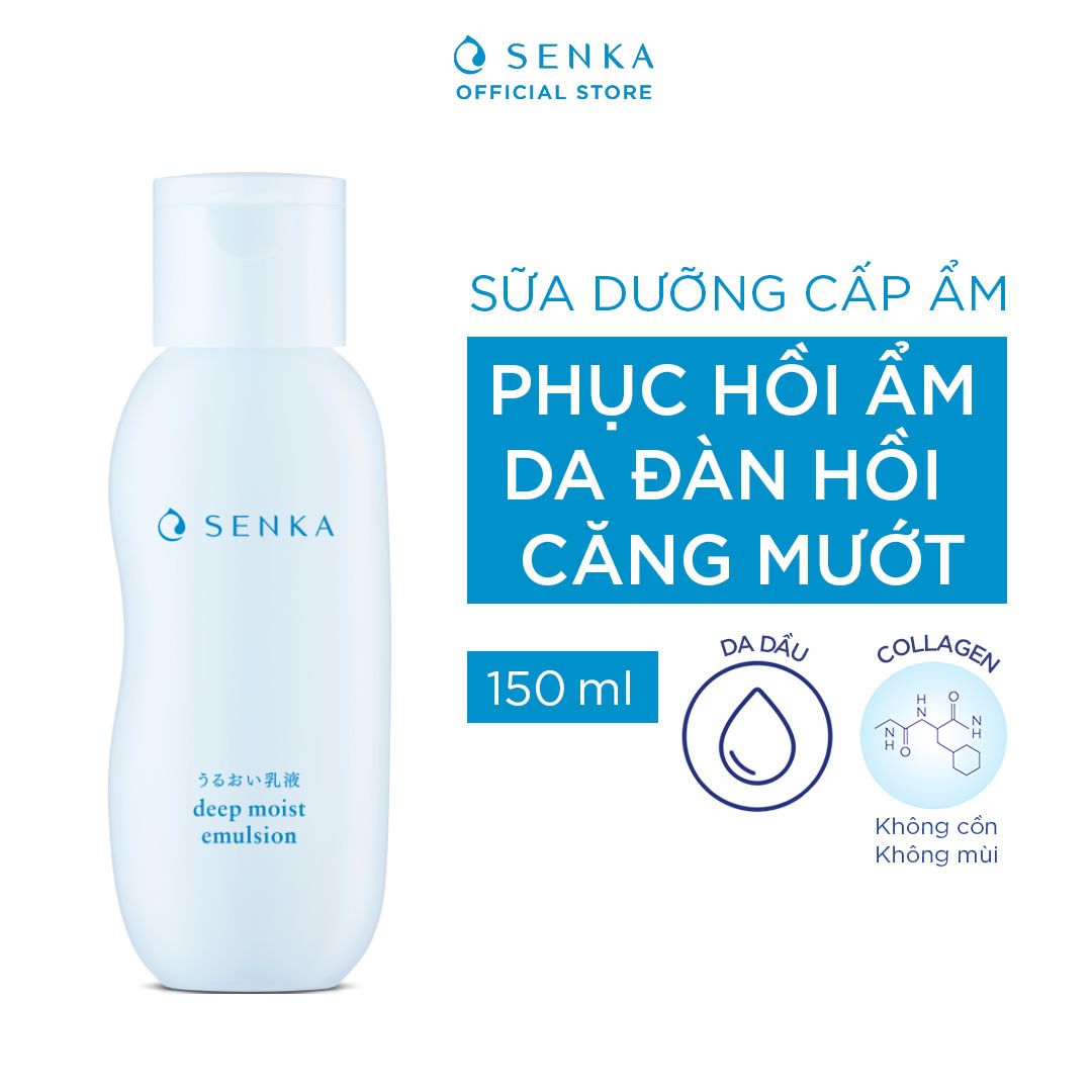  Sữa Dưỡng Senka Cấp Ẩm Chuyên Sâu Deep Moist Emulsion 150ml 