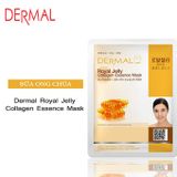  Mặt Nạ Dermal Chiết Xuất Sữa Ong Chúa Ngăn Ngừa Lão Hóa Da Royal Jelly Collagen Essence Mask 23g - 10 Miếng 