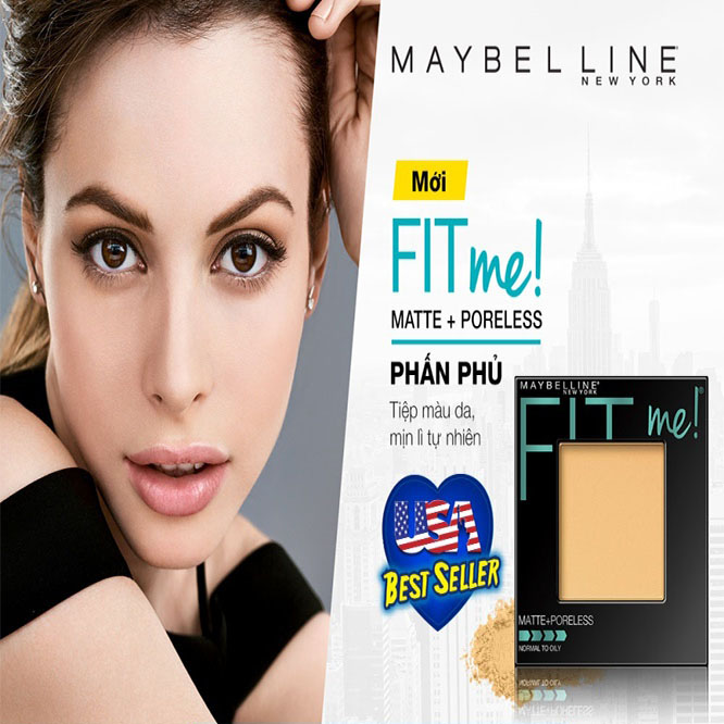 Phấn Phủ Mịn Lì Maybelline Fit Me Matte Poreless Powder