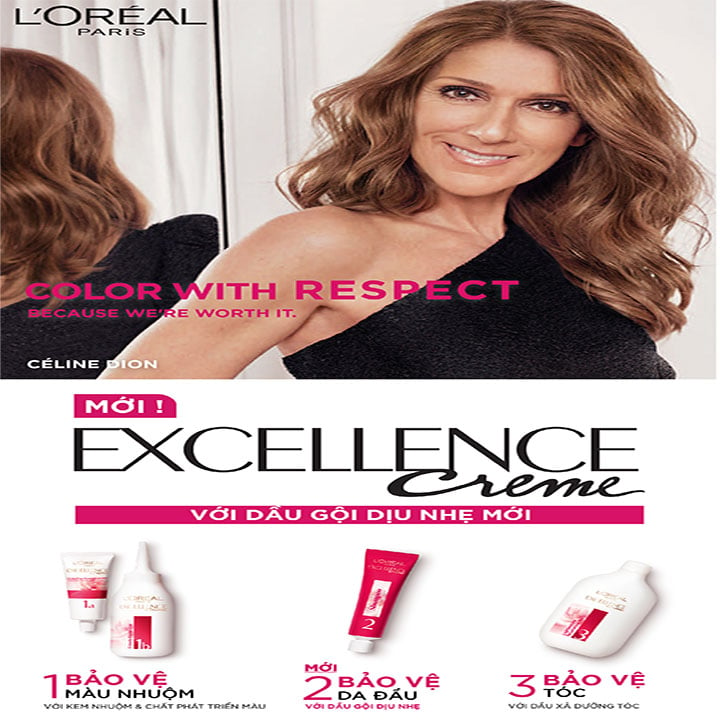 Kem Nhuộm L'oreal Paris Excellence Crème Dưỡng Tóc Phủ Bạc 172ml