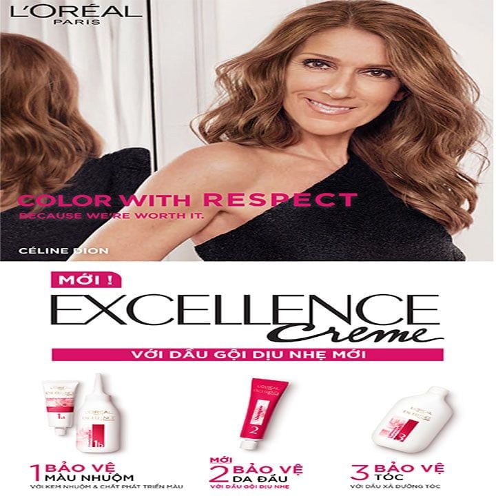  Kem Nhuộm Dưỡng Tóc Phủ Bạc Loreal Paris Excellence Crème 172ml 