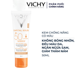  Kem Chống Nắng Vichy Capital Soleil Anti-Dark Spot 3-In-1 Có Màu Che Khuyết Điểm Giảm Thâm Nám Và Dưỡng Da SPF 50 PA+++ 50ml 