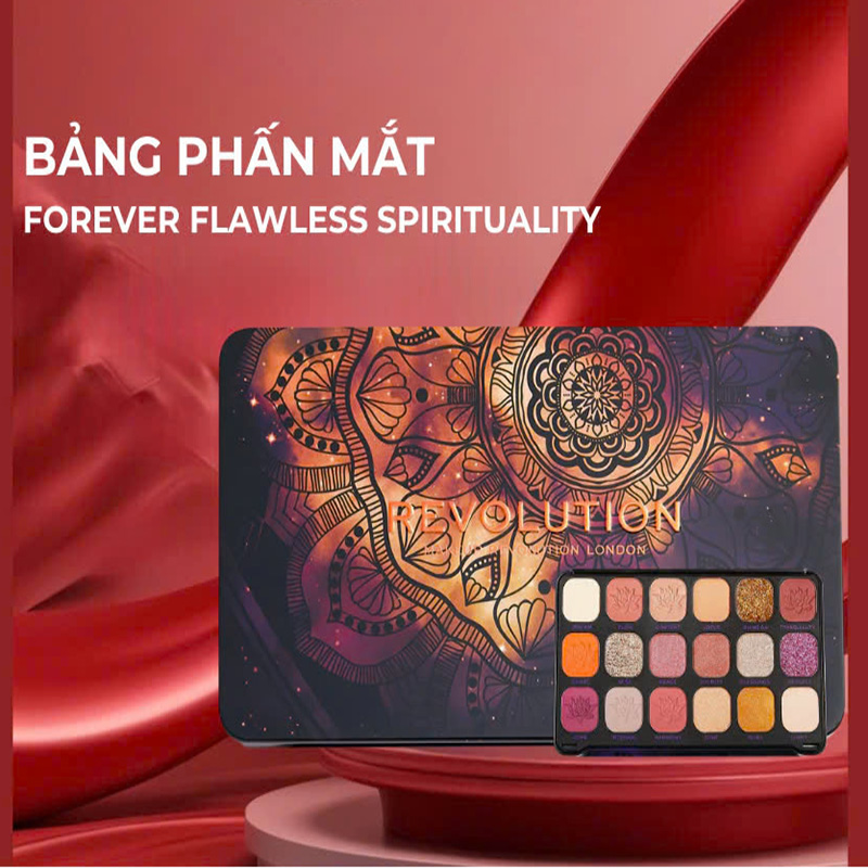 Bảng phấn mắt Makeup Revolution Forever Flawless Spirituality 18 ô - 1.1 g