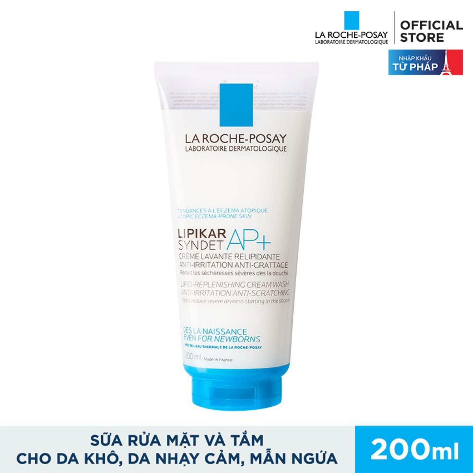  Sữa Tắm Cho Da Khô Nhạy Cảm Bị Kích Ứng Mẩn Đỏ Ngứa La Roche Posay Lipikar Syndet AP+ Cream 200ml 