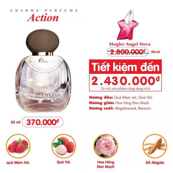  Nước hoa nữ Charme Action 35ml 