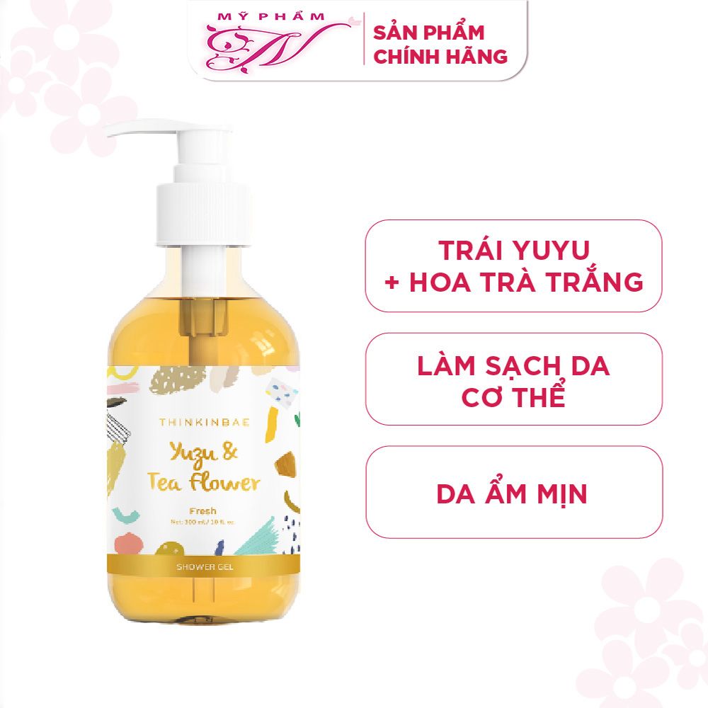  Sữa tắm nước hoa Thinkinbae hương Trái Yuzu & Hoa Trà Trắng 300ml 