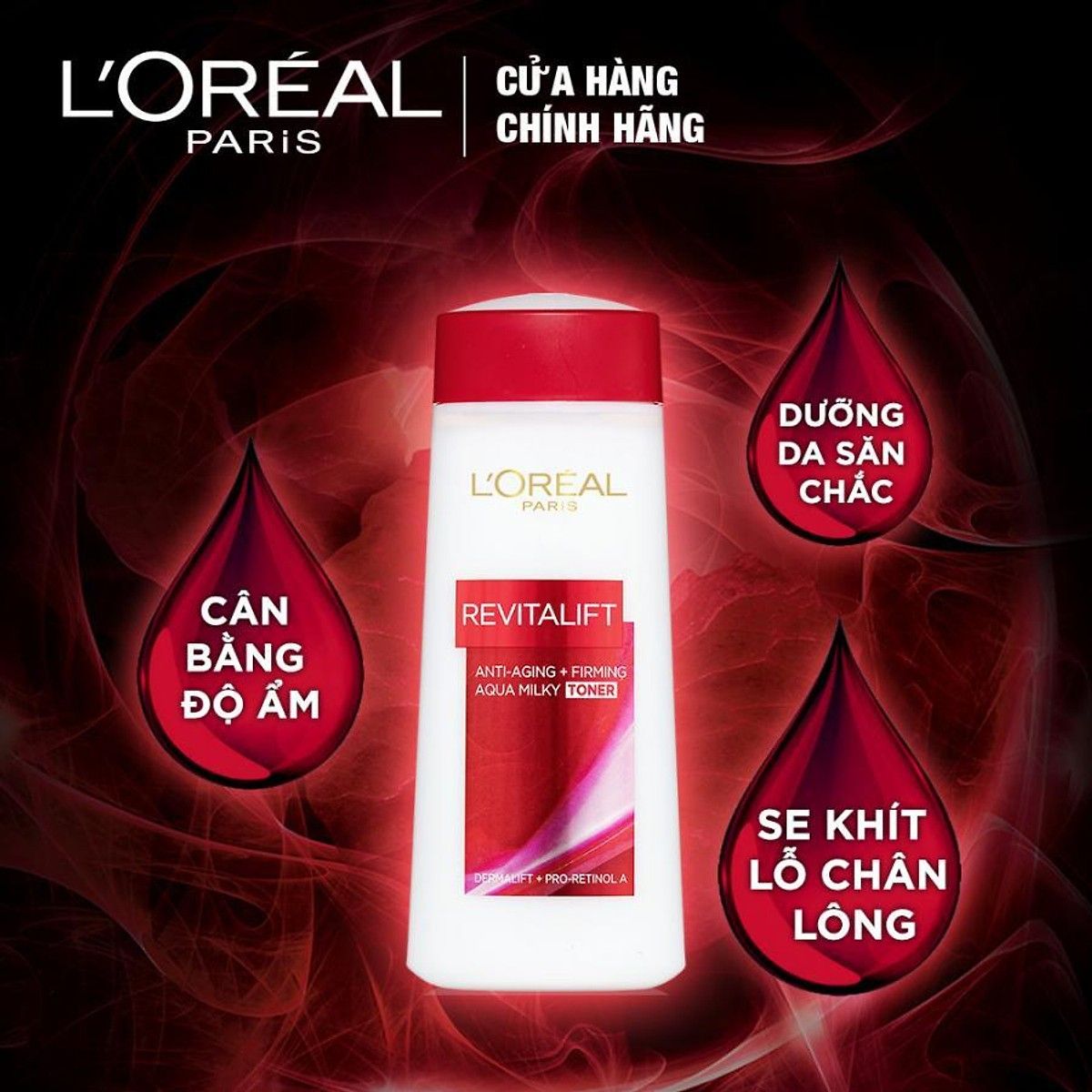  Nước Hoa Hồng Se Khít Lỗ Chân Lông Và Săn Chắc Da Loreal Paris Revitalift 200ml 