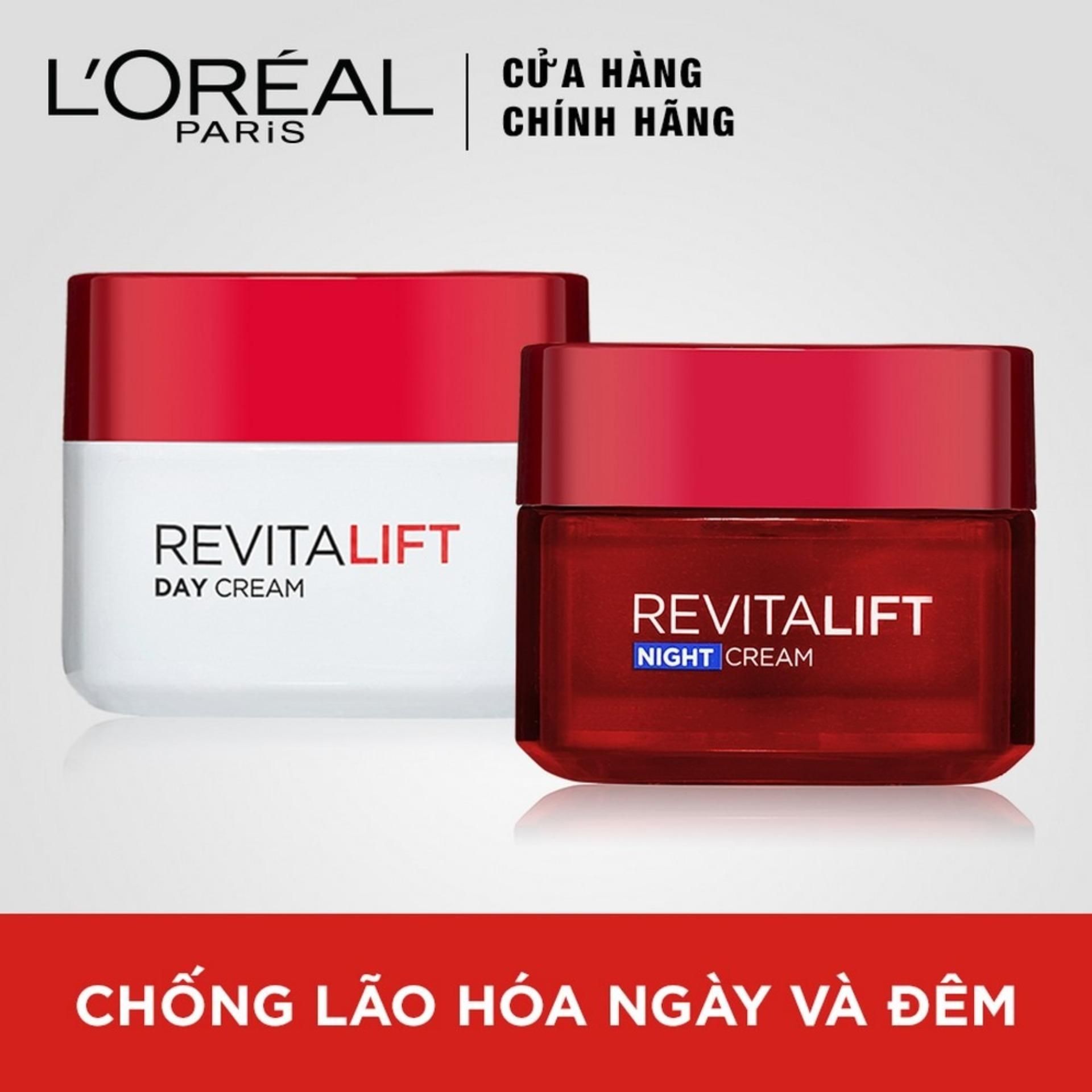  Bộ Kem Dưỡng L'oreal Paris Revitalift Chống Lão Hoá Giảm Nếp Nhăn Ngày Và Đêm 50ml 