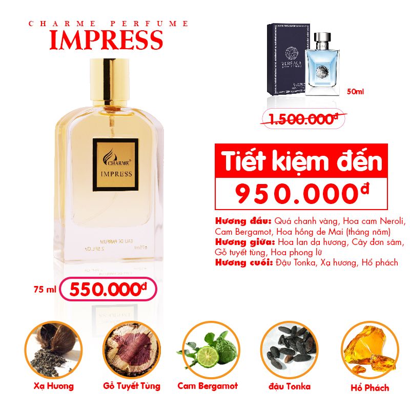  Nước Hoa Nam Charme Impress 75ml 