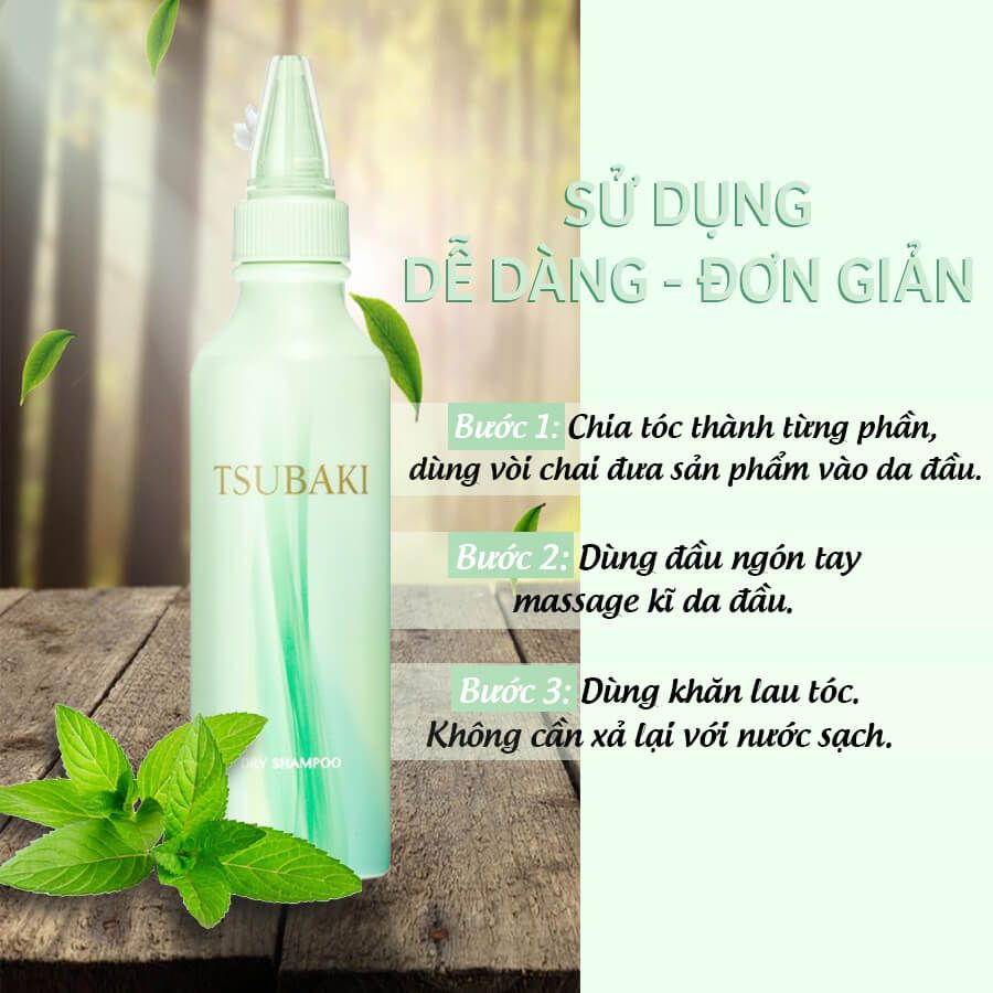  Dầu Gội Khô TSUBAKI Dry Shampoo 180ml 