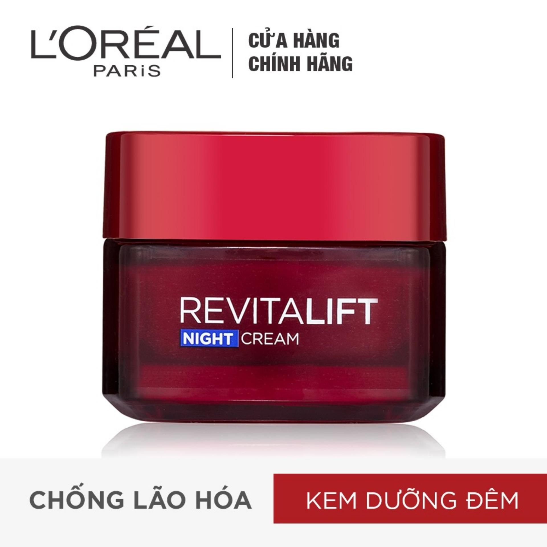  Kem Dưỡng Săn Chắc Da Và Giảm Nếp Nhăn Ban Đêm Loreal Revitalift 50ml 