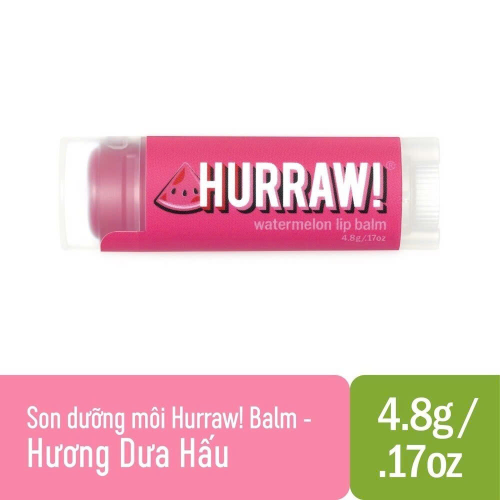 Son dưỡng môi Hurraw! Balm 4.8g/.17oz Mỹ - Hương Dưa Hấu 4.8g