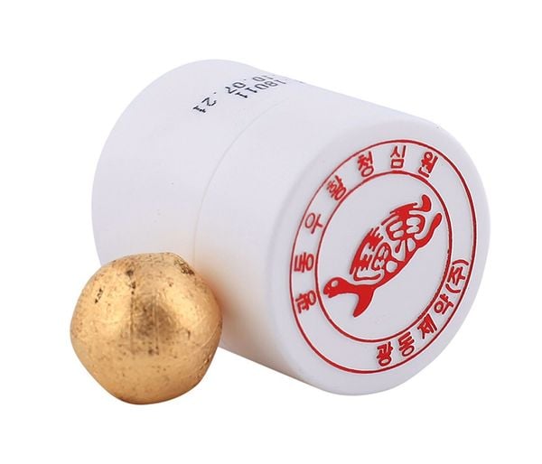 An Cung Ngưu Hoàng Hoàn_Vũ Hoàng Thanh Tâm_Kwangdong - Hộp giấy đỏ (10 viên x 3,75g)