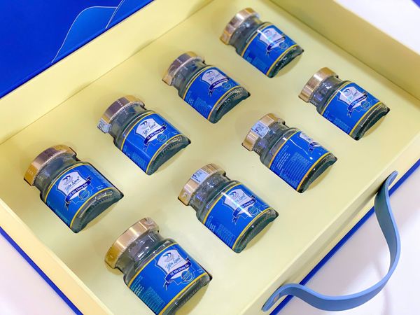 Hộp quai da 8 Hũ - 7g Yến/Hũ Chưng Cỏ Ngọt Cho Người Kiêng Đường, Tiểu Đường