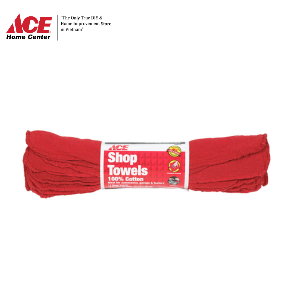 12 KHĂN COTTON LAU DẦU NHỚT ACE 35.5X30.5CM