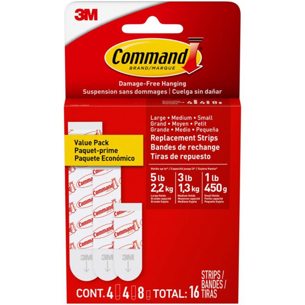 12 MIẾNG KEO DÁN 3M COMMAND NHIỀU CỠ