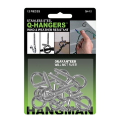 12 MÓC TREO DÂY ĐÈN THÉP KHÔNG GỈ HANGMAN