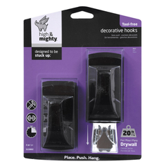 2 MÓC TREO CHỮ NHẬT HIGHNMIGHTY TT 9KG NHỰA ĐEN