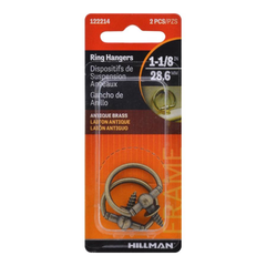 2 MÓC TREO TRÒN BẰNG ĐỒNG HILLMAN ANCHORWIRE 2.8CM