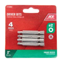 BỘ 4 ĐẦU VÍT ĐẦU VUÔNG SIZE #2 THÉP HIỆU ACE 50MM