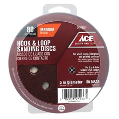 50 ĐĨA CHÀ NHÁM ĐỘ NHÁM 80GRIT ACE 13CM