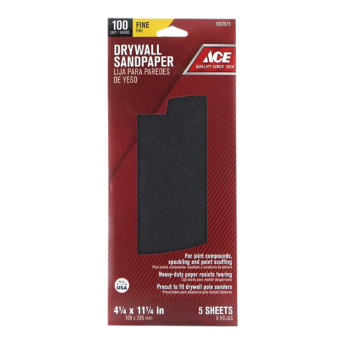 ACE GÓI 5 GIẤY NHÁM CHÀ TƯỜNG 100 GRIT 29X11CM