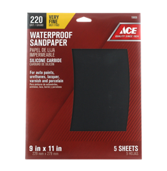 ACE GÓI 5 GIẤY NHÁM 220 GRIT SIC 27X22CM CHỊU NƯỚC