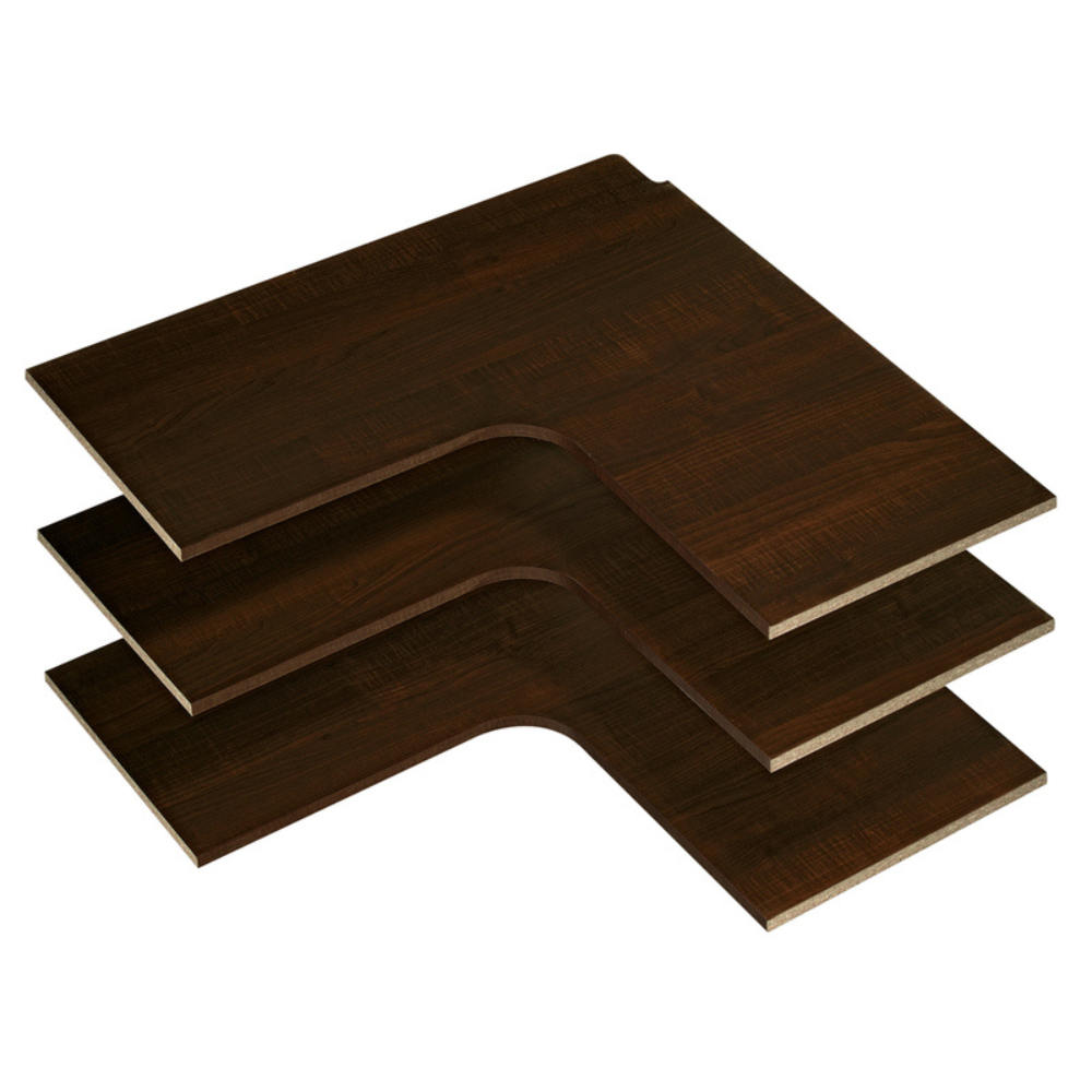 3 KỆ GÓC GỖ EASY TRACK 2X76X36CM NÂU CÀ PHÊ