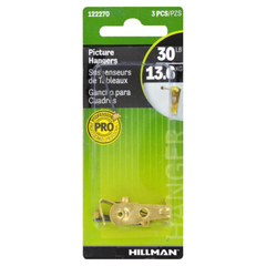 3 MÓC TREO TRANH CỔ ĐIỂN HILLMAN 13.6KG MẠ ĐỒNG