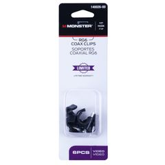 6 KẸP GIỮ CÁP ĐỒNG TRỤC RG6 75Ω MONSTER ĐEN