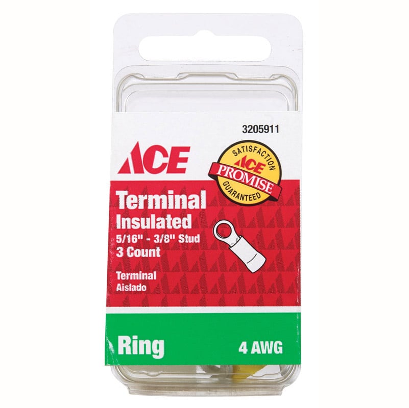 ACE GÓI 3 ĐẦU COS TRÒN NỐI DÂY ĐIỆN 4 AWG XANH