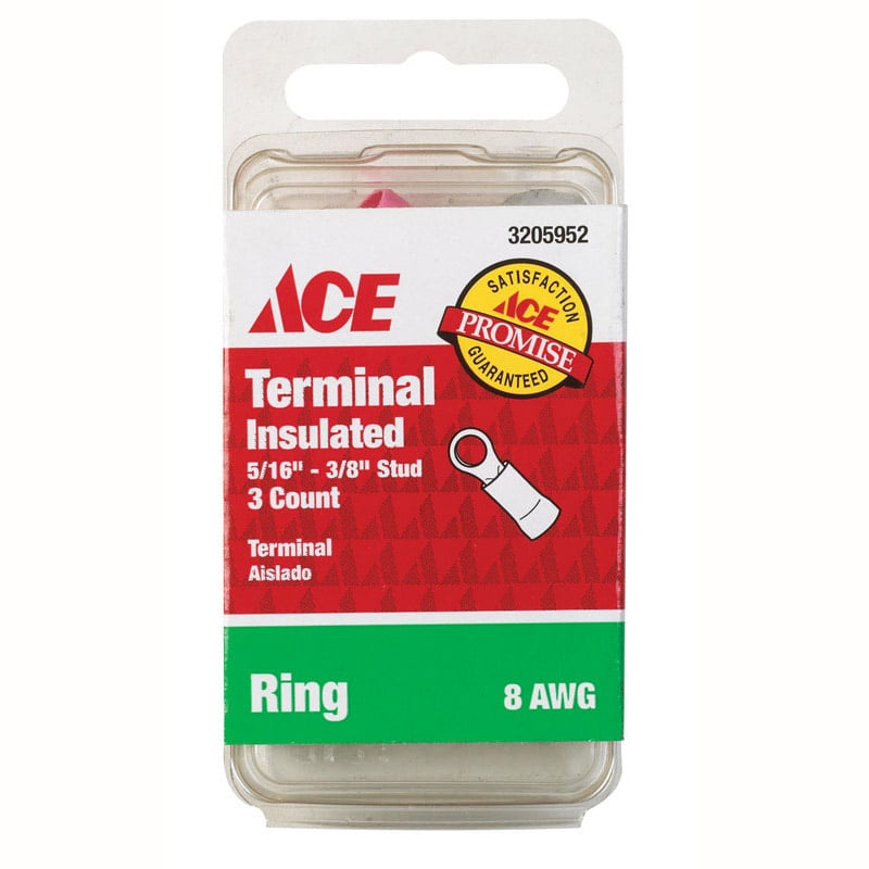 ACE GÓI 3 ĐẦU COS TRÒN NỐI DÂY ĐIỆN 8 AWG ĐỎ