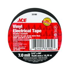 ACE CUỘN BĂNG KEO ĐIỆN NHỰA VINYL ĐEN 1.9CMX18.3M