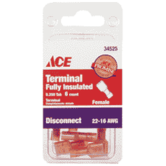 ACE GÓI 6 ĐẦU NỐI CÁI DẸP CÁCH ĐIỆN ĐỎ 22-16 AWG