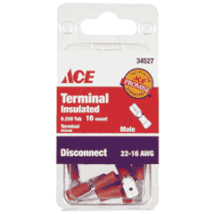 ACE GÓI 10 ĐẦU NỐI ĐỰC CÁCH ĐIỆN 22-16 AWG 0.25
