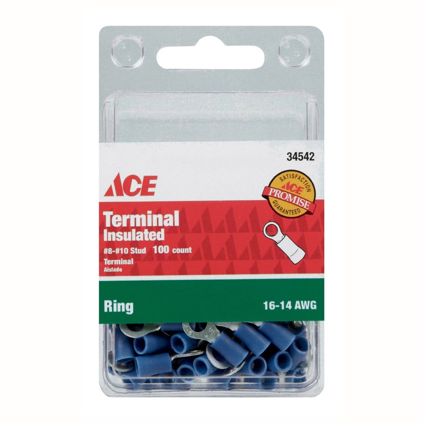 BỘ 100 ĐẦU COS TRÒN ACE XANH 0.4CM 16-14 AWG