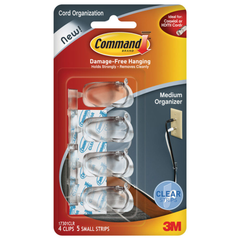 4 KẸP DÂY CỠ TRUNG BẰNG NHỰA 3M COMMAND 3CM