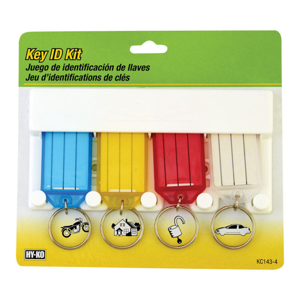 GÓI 4 THẺ NHỰA KÈM VÒNG GẮN MÓC KHÓA HY-KO