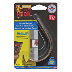 4 MÓC TREO TRANH THÉP MẠ KẼM MONKEY HOOK TT 9KG