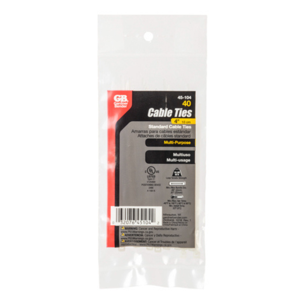 GÓI 40 DÂY RÚT NHỰA GARDNER BENDER 10.2X0.25CM