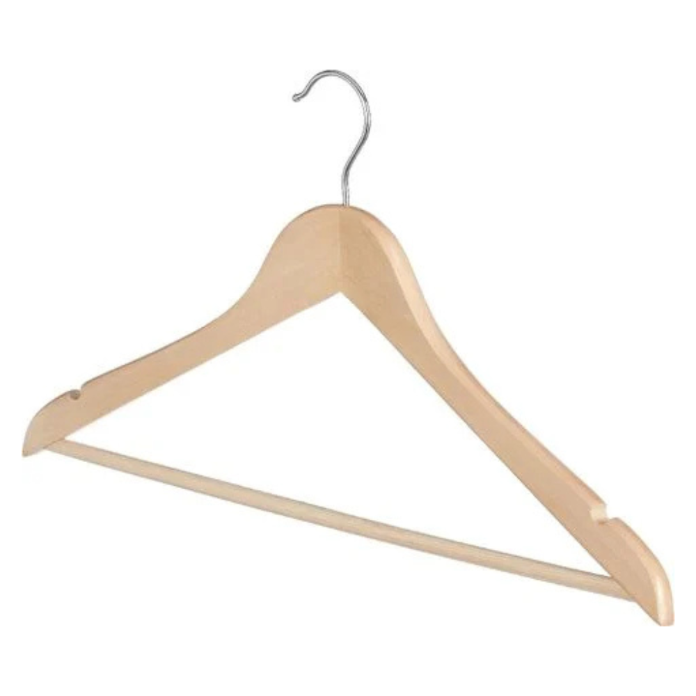 GÓI 5 MÓC TREO QUẦN ÁO WHITMOR 2.54X44.2X23.4CM GỖ