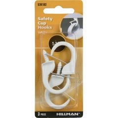 4 MÓC TREO LY CÓ KẸP AN TOÀN HILLMAN 2.2CM TRẮNG