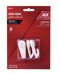 3 MÓC NHỰA TRẮNG ACE 5X2.1CM TAI TRỌNG 8KG