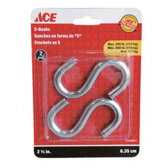 BỘ HAI MÓC HÌNH CHỮ S HIỆU ACE CHIỀU DÀI 6.35 CM