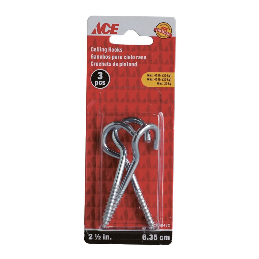 ACE BỘ 3 MÓC TREO GẮN TRẦN 2 6.2CM THÉP MẠ KẼM