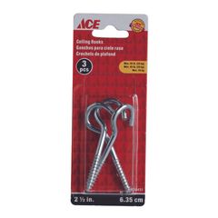 ACE BỘ 3 MÓC TREO GẮN TRẦN 2 6.2CM THÉP MẠ KẼM
