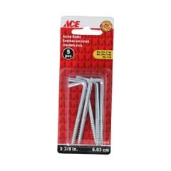 ACE BỘ 5 ĐINH MÓC CHỮ L 6.03CM BẰNG THÉP MẠ KẼM